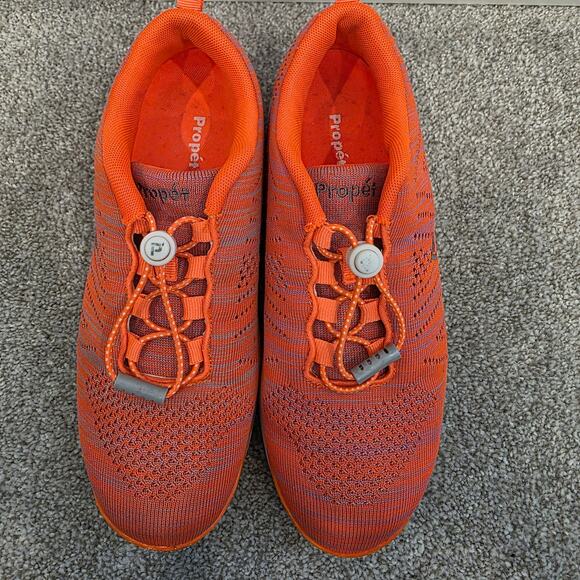 Propet Women’s Orange Knit Sneakers 8.5 B Slip On Comfort Athletic Walking Shoes - Picture 4 of 6